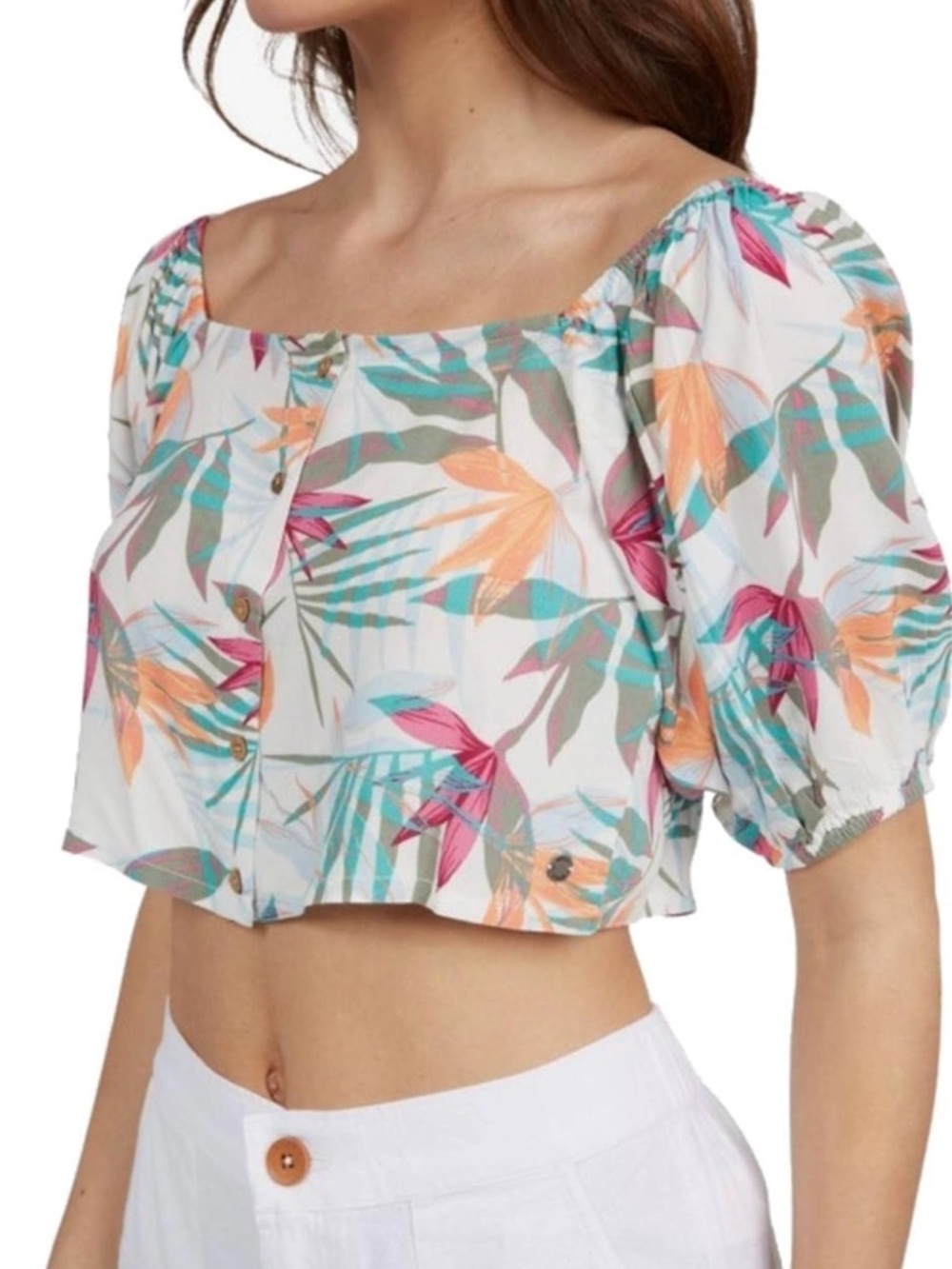 Roxy Pure Sugar Bright White Floral Of Paradise
Crop Top